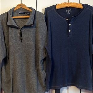 Woolrich Gray and Navy Sweatshirt Duo